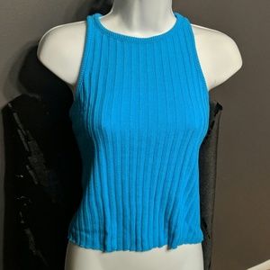 Blue Sweater tank top
